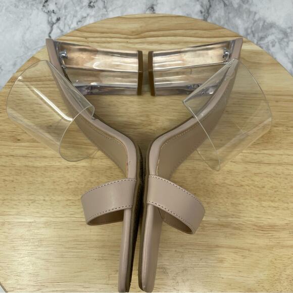 BP Nordstrom Naomi Clear Strap Block Heel Sandals Size 11 New - Picture 6 of 11